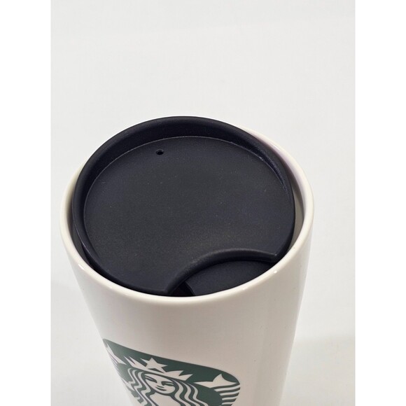 Starbucks Classic White & Green 12 Ounce Ceramic Coffee Cup Mug Tumbler 12 Oz - Picture 4 of 5